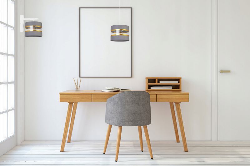 Lampa ścienna kinkiet Light Home LH Elegance Gold 1x E27 60W szary/biały 1szt.