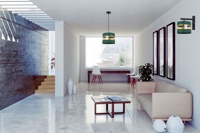 Lampa ścienna kinkiet Light Home LH Elegance Gold 1x E27 60W zielony/czarny 1szt.