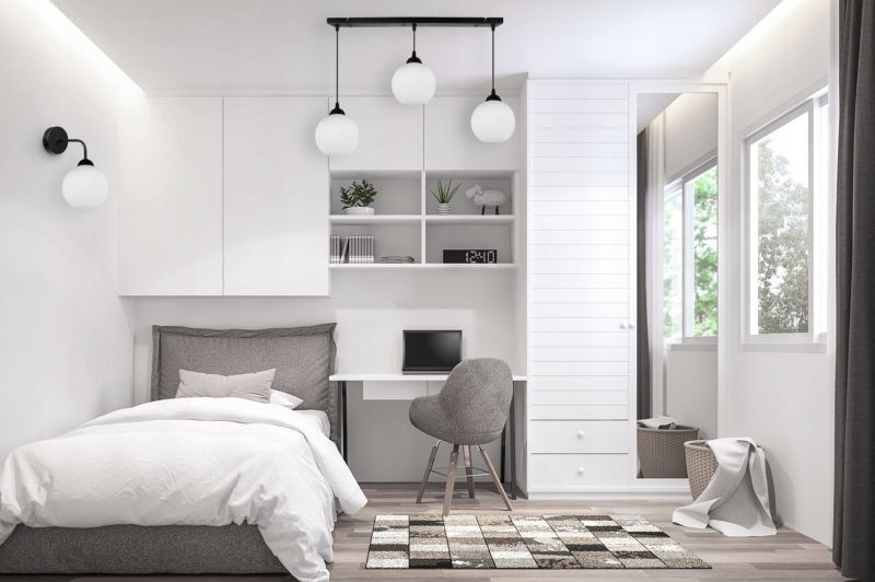 Lampa ścienna kinkiet Light Home LH Eliza 1x E27 60W czarny/biały 1szt.