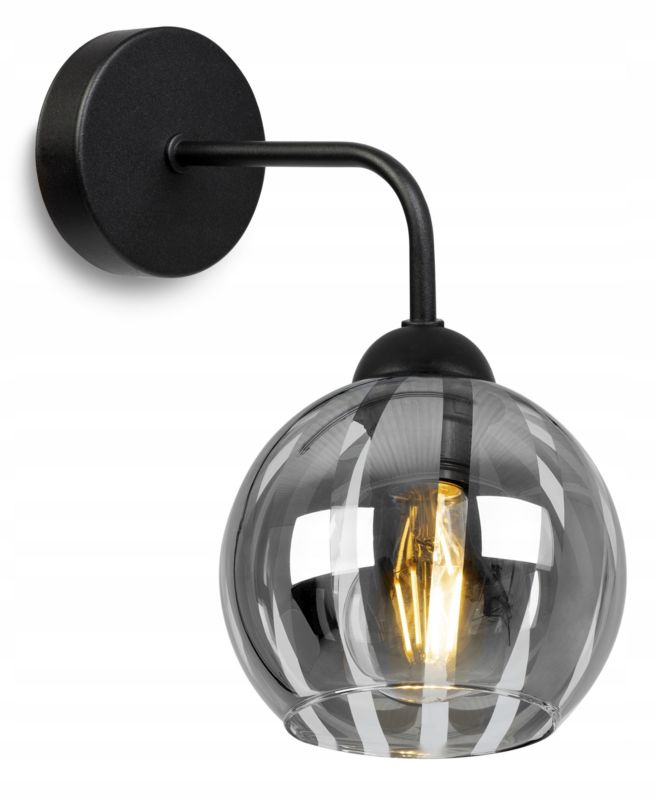 Lampa ścienna kinkiet Light Home LH Eliza 1x E27 60W czarny/szary 1szt.
