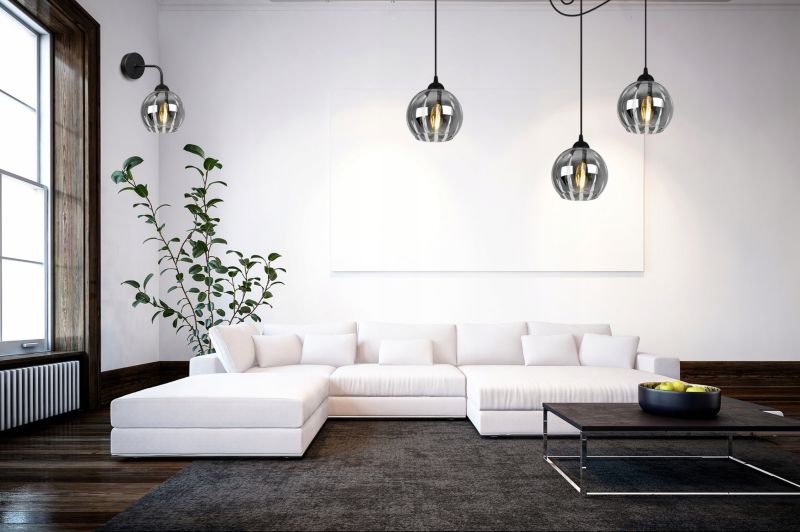 Lampa ścienna kinkiet Light Home LH Eliza 1x E27 60W czarny/szary 1szt.