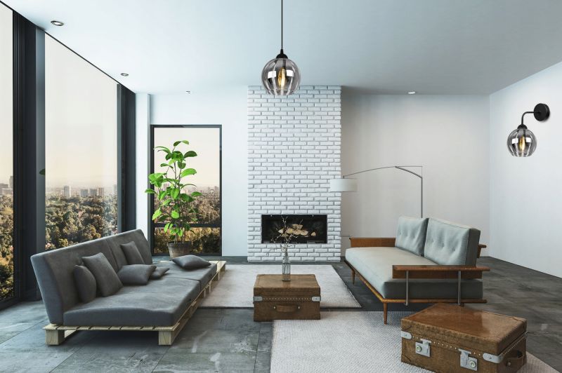 Lampa ścienna kinkiet Light Home LH Eliza 1x E27 60W czarny/szary 1szt.
