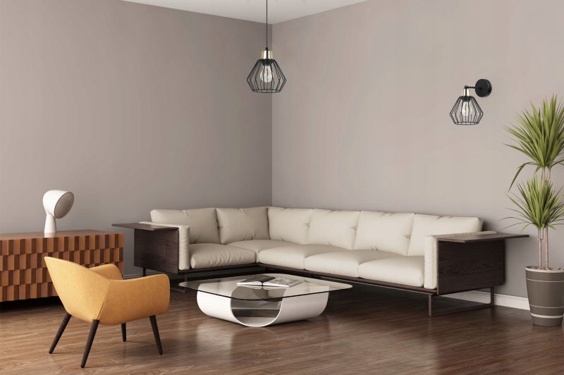 Lampa ścienna kinkiet Light Home LH Nuvola 1x E27 60W krótki czarny/złoty 1szt.