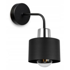Lampa ścienna kinkiet Light Home LH Panta 1x E27 60W długi czarny/srebrny 1szt.