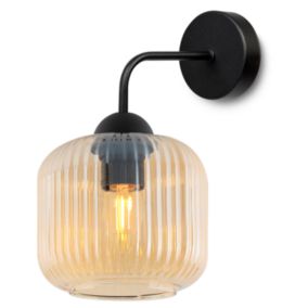 Lampa ścienna kinkiet Light Home LH Riffle 1x E27 60W miodowy walec 1szt.