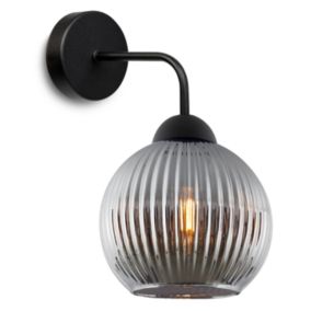 Lampa ścienna kinkiet Light Home LH Riffle 1x E27 60W szara kula 1szt.