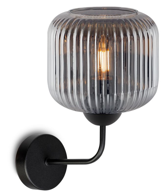 Lampa ścienna kinkiet Light Home LH Riffle 1x E27 60W szary walec 1szt.