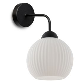 Lampa ścienna kinkiet Light Home LH Riffle Kula 1x E27 60W czarny 1szt.