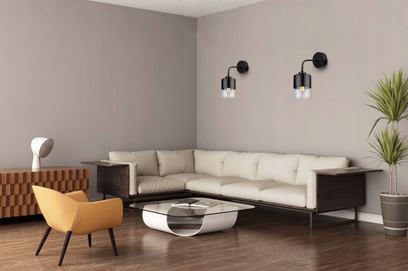 Lampa ścienna kinkiet Light Home LH Roma 1x E27 60W czarny 1szt.