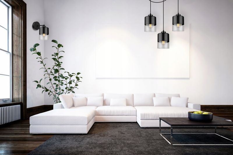 Lampa ścienna kinkiet Light Home LH Roma prosty 1x E27 60W czarny 1szt.