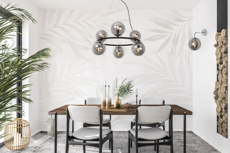 Lampa ścienna kinkiet Light Home LH Siena 1x E14 40W chrom klosz grafit 1szt.
