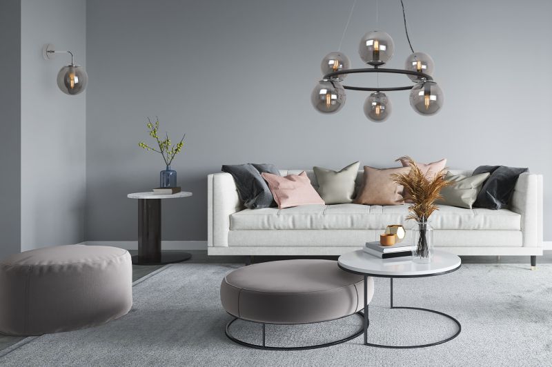 Lampa ścienna kinkiet Light Home LH Siena 1x E14 40W chrom klosz grafit 1szt.