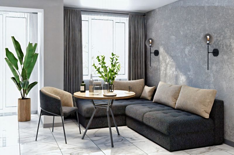 Lampa ścienna kinkiet Light Home LH Siena 1x E14 40W czarny/chrom klosz grafitowy 1szt.