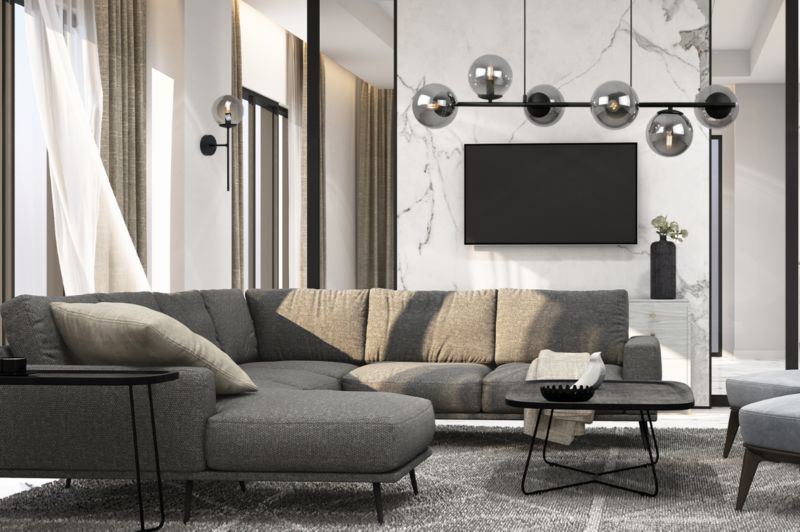 Lampa ścienna kinkiet Light Home LH Siena 1x E14 40W czarny klosz grafitowy 1szt.