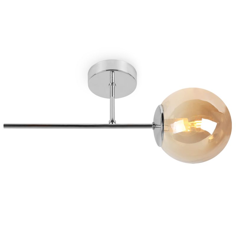 Lampa ścienna kinkiet Light Home LH Siena 1x E14 40W pionowy chrom klosz miodowy 1szt.