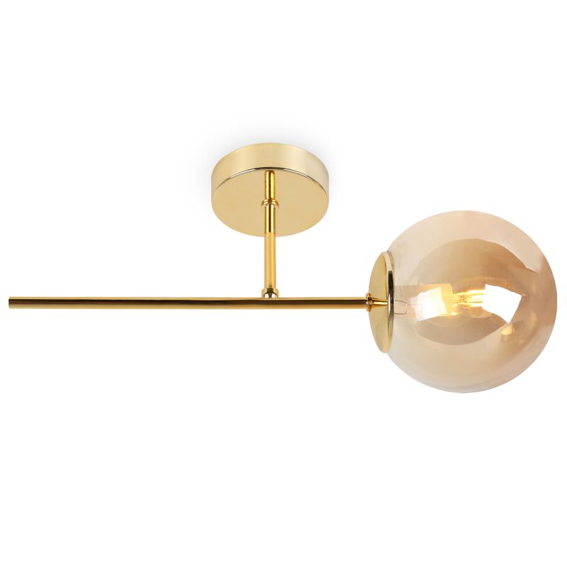 Lampa ścienna kinkiet Light Home LH Siena 1x E14 40W pionowy złoty klosz miodowy 1szt.