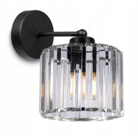 Lampa ścienna kinkiet prosty Light Home LH Holdi 1x E27 60W klosz szklany bezbarwny 14cm 1szt.