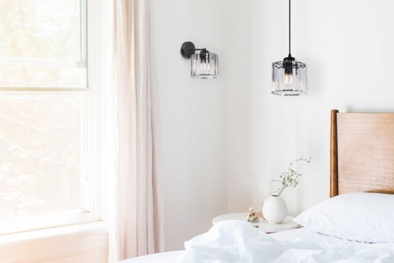Lampa ścienna kinkiet prosty Light Home LH Holdi 1x E27 60W klosz szklany bezbarwny 14cm 1szt.