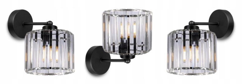 Lampa ścienna kinkiet prosty Light Home LH Holdi 1x E27 60W klosz szklany bezbarwny 14cm 1szt.