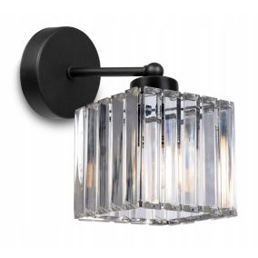 Lampa ścienna kinkiet prosty Light Home LH Holdi 1x E27 60W klosz szklany kwadratowy 1szt.