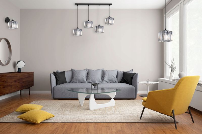 Lampa ścienna kinkiet prosty Light Home LH Holdi 1x E27 60W klosz szklany kwadratowy 1szt.