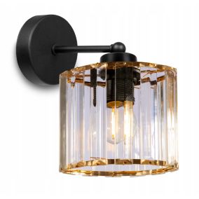 Lampa ścienna kinkiet prosty Light Home LH Holdi 1x E27 60W klosz szklany owalny złoty 1szt.