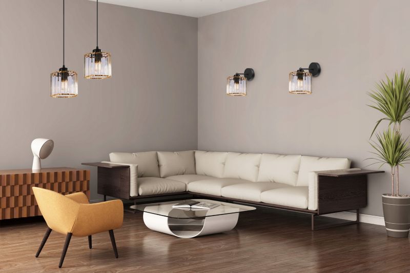 Lampa ścienna kinkiet prosty Light Home LH Holdi 1x E27 60W klosz szklany owalny złoty 1szt.