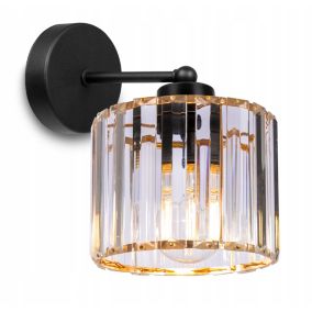 Lampa ścienna kinkiet prosty Light Home LH Holdi 1x E27 60W klosz szklany złoty 1szt.