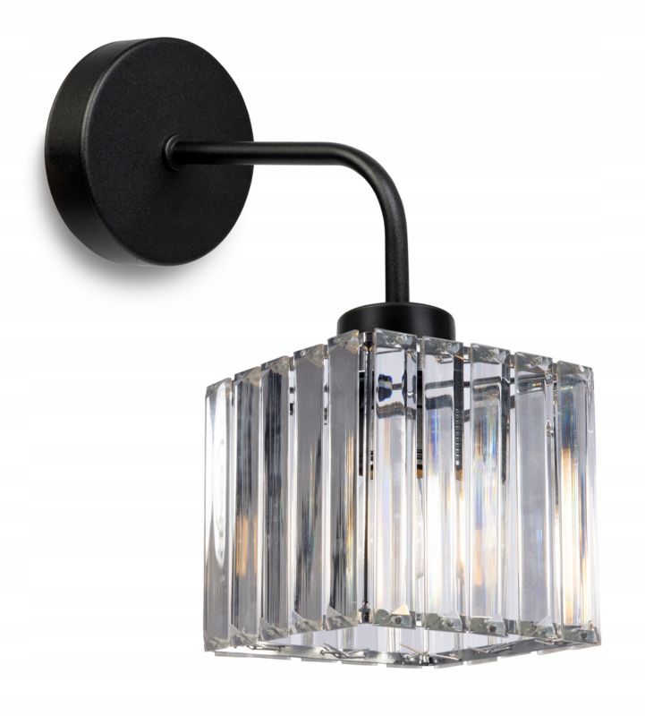 Lampa ścienna kinkiet wiszący Light Home LH Holdi 1x E27 60W klosz szklany kwadratowy 1szt.