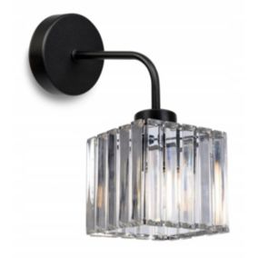 Lampa ścienna kinkiet wiszący Light Home LH Holdi 1x E27 60W klosz szklany kwadratowy 1szt.