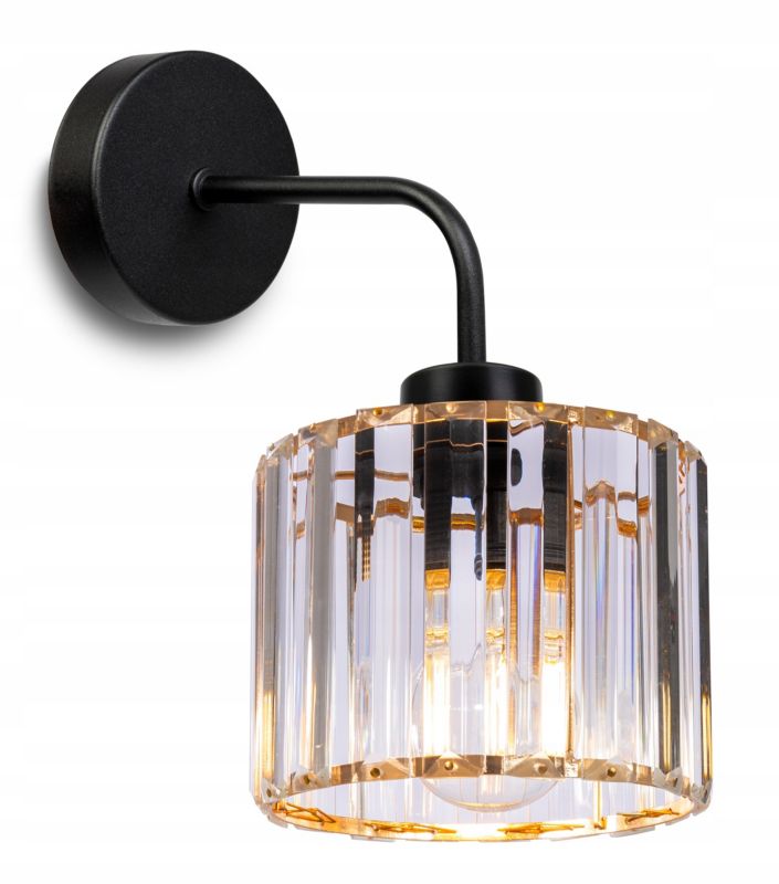 Lampa ścienna kinkiet wiszący Light Home LH Holdi 1x E27 60W klosz szklany złoty 1szt.