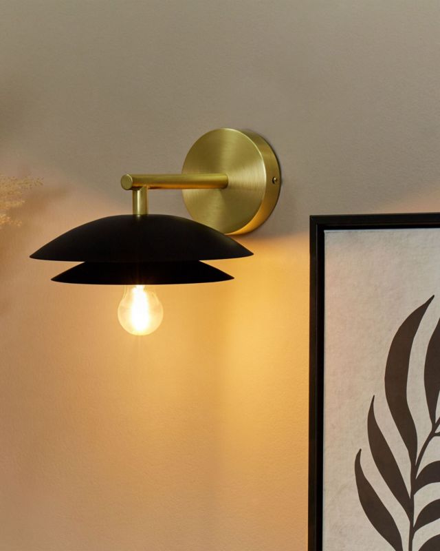 Lampa ścienna Lasolo Metal Czarny 1 szt.