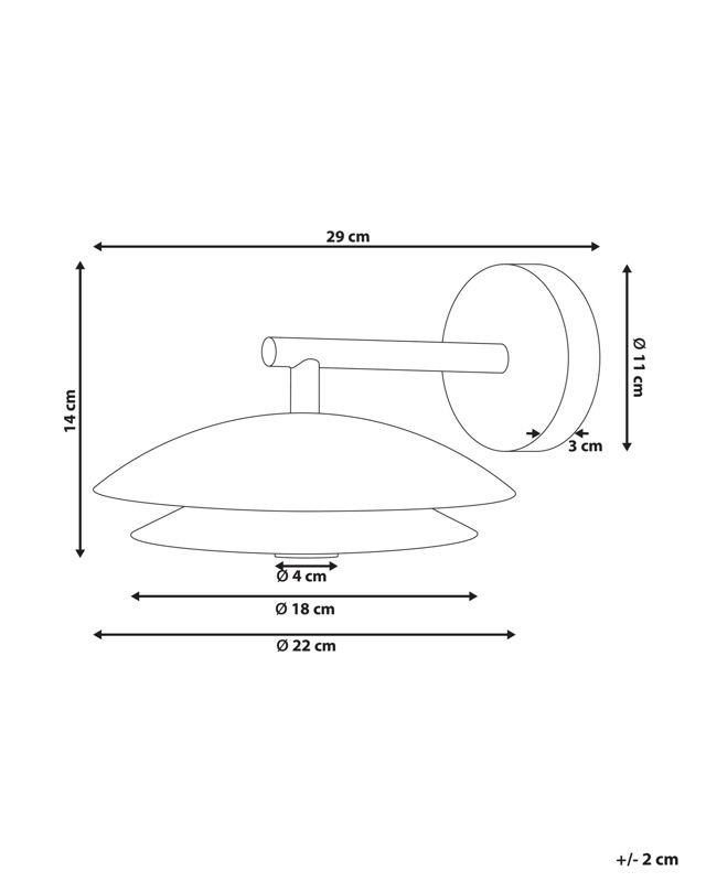 Lampa ścienna Lasolo Metal Czarny 1 szt.