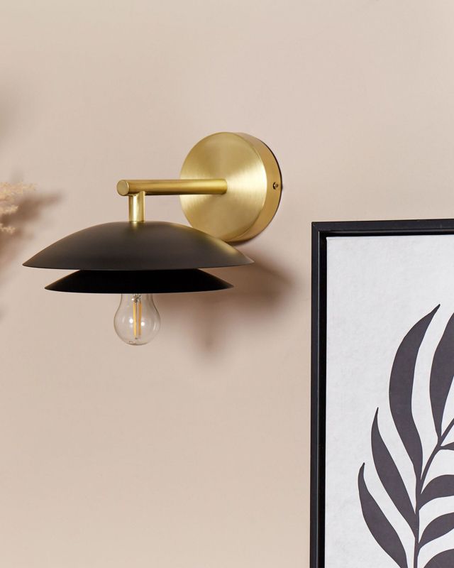 Lampa ścienna Lasolo Metal Czarny 1 szt.