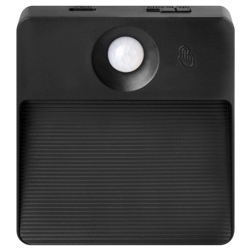 Lampa ścienna LED MasterLED Poli czujnik ruchu PIR akumulatorowa 3CCT IP20 czarna 1 szt.