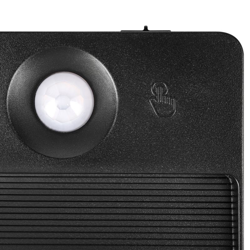 Lampa ścienna LED MasterLED Poli czujnik ruchu PIR akumulatorowa 3CCT IP20 czarna 1 szt.