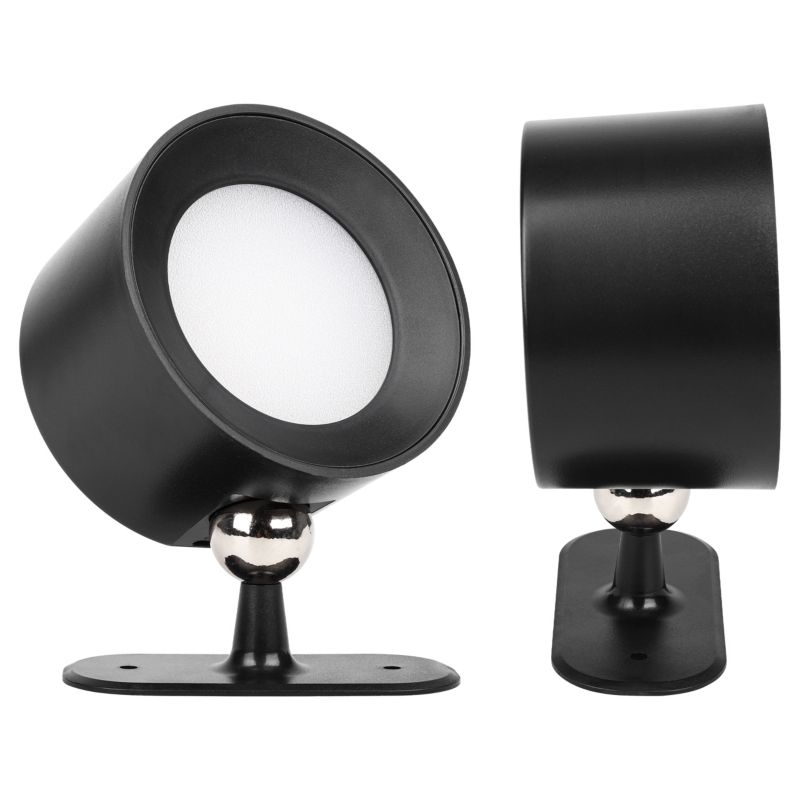 Lampa ścienna LED MasterLED Rino akumulator 1W 3CCT magnes pilot IP20 czarna kinkiet 1 szt.