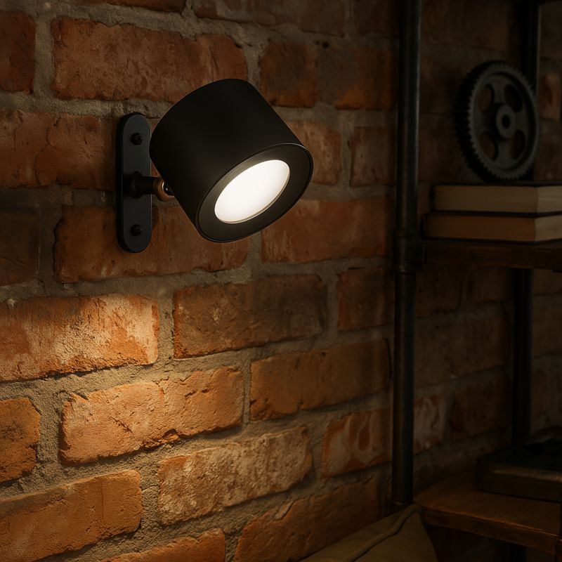 Lampa ścienna LED MasterLED Rino akumulator 1W 3CCT magnes pilot IP20 czarna kinkiet 1 szt.