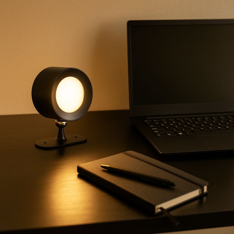 Lampa ścienna LED MasterLED Rino akumulator 1W 3CCT magnes pilot IP20 czarna kinkiet 1 szt.