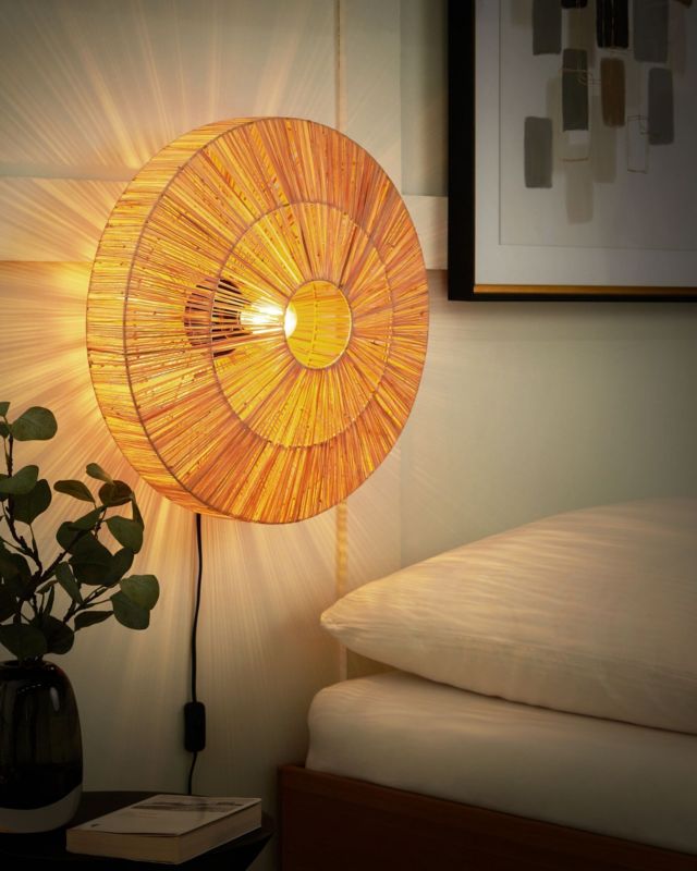 Lampa ścienna Lumut Plecionka Naturalny 1 szt.