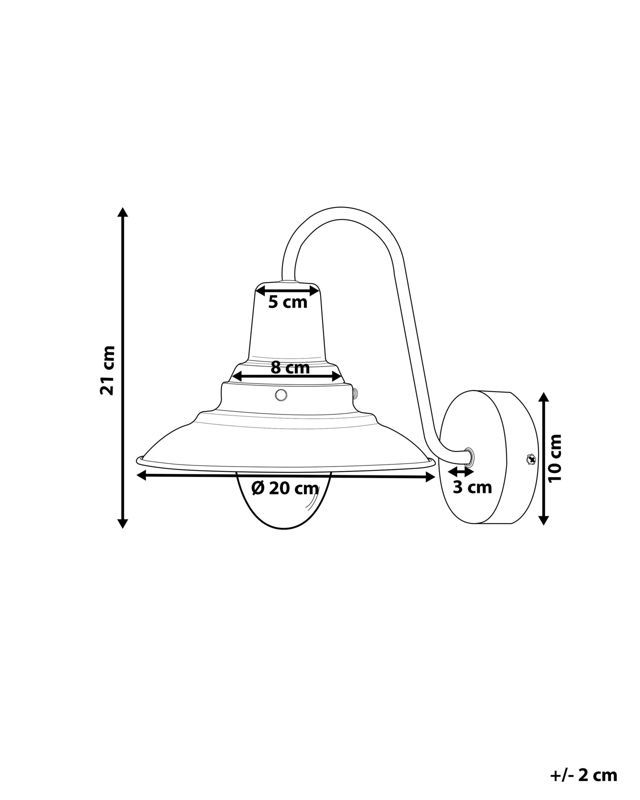 Lampa ścienna Luza Metal Srebrny 1 szt.