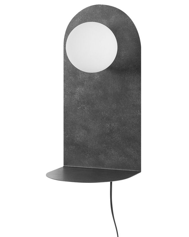 Lampa ścienna Mapi Z półką Metal Grafitowy 1 szt.