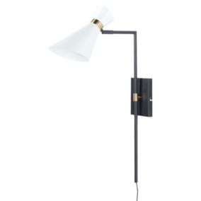 Lampa ścienna Melawi Regulowana Metal Biały 1 szt.