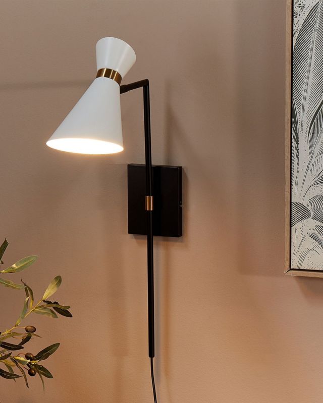 Lampa ścienna Melawi Regulowana Metal Biały 1 szt.