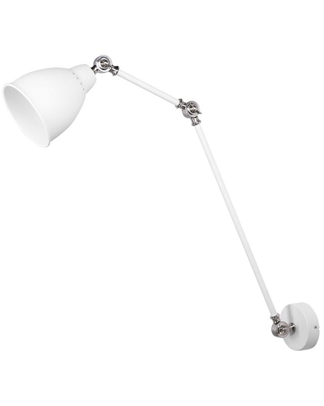 Lampa ścienna Mississippi Regulowana Metal Biały 1 szt.