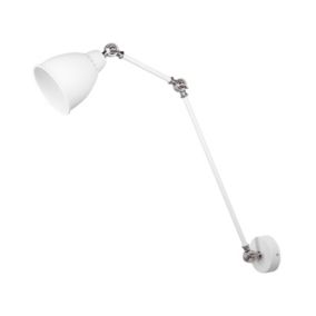 Lampa ścienna Mississippi Regulowana Metal Biały 1 szt.