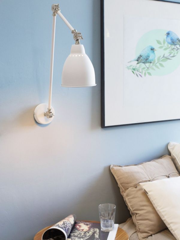 Lampa ścienna Mississippi Regulowana Metal Biały 1 szt.