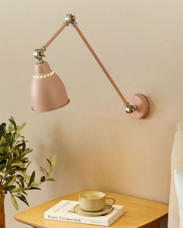 Lampa ścienna Mississippi Regulowana Metal Pastelowy róż 1 szt.