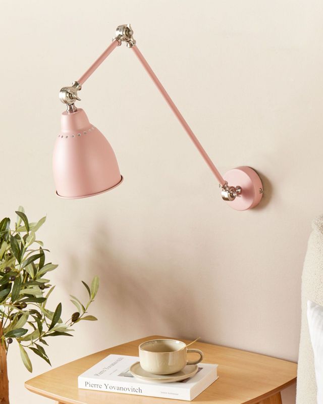 Lampa ścienna Mississippi Regulowana Metal Pastelowy róż 1 szt.