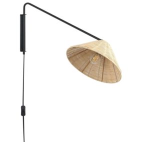 Lampa ścienna Palena Regulowana Rattan Naturalny 1 szt.